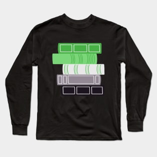 Aromantic Book Pride Stack Long Sleeve T-Shirt